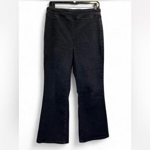We the Free Free People Jeans Women L Black Boot Denim Mid Rise Pull‎ On Crop
